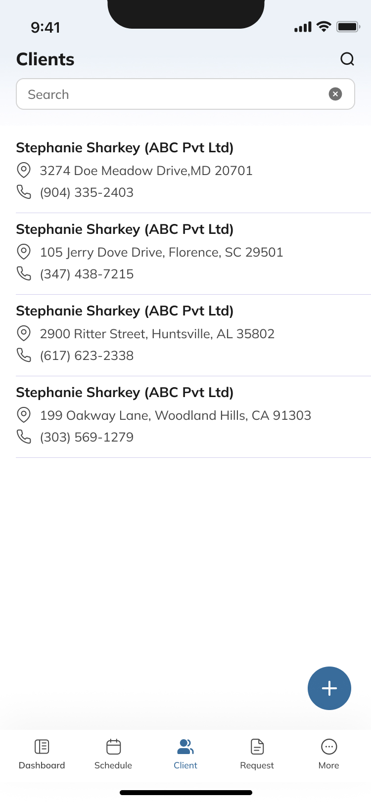 Janitorly janitorial scheduling software Mobile Client List